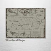 1863 Mapa Topografico De La Puerto Rico Engraved Wood Wall Map