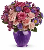 Teleflora's Purple Medley Bouquet with Roses