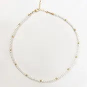 Dainty Freshwater Pearl Choker Necklace Gold Filled
