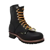AdTec Boots, Black, Full Grain Leather Upper, Lace-Up Closure