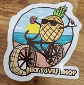 Bert’s Pineapple Biker Sticker