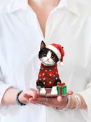 Mini Christmas Kitten Mini Pop-Up Holiday Card