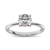 0.50 CT Round Lab Grown Diamond Solitaire Engagement Ring in 14K White Gold (Starlab Certified F+/VS)