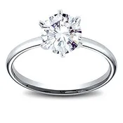14K Gold 0.47ct Round Cut Diamond Solitaire Engagement Ring H SI2