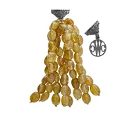 Clara Williams Green Garnet Tassel