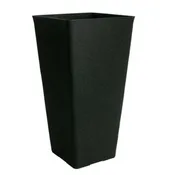 Algreen_ Stucco Square Black Planter