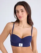 2PK PUSH UP RIBBED COTTON SPAN BRAS