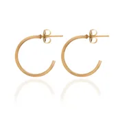 10K Textured Post Hoop Earring