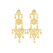 14kt Gold Plated Crystal Chandelier Earrings