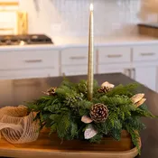 Winter Shimmer Fresh Evergreen Centerpiece