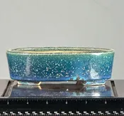 Glazed Oval Japanese Bonsai Pot by Koyou STJP1072