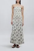 Blanche Gown in Rose Brocade