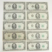 $100 Federal Reserve Notes 1950, 1950A, 1950B x3, 1950C x2, 1950D x3 $1000FV