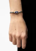 10k Gold, Lapis and Opal Eye Bracelet