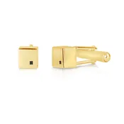 CUBE BLACK DIAMONDS YELLOW CUFFLINKS