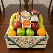 Bountiful Fruit, Cheese, & More Gift Basket