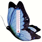 Bobbo from Songbird Essentials Blue Swallowtailed Butterfly Small Window Thermometer
