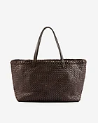 Braided leather bag