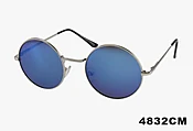 4832CM - Classic Round Metal Wholesale Mirror Sunglasses