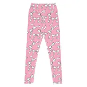 Adult White Bow Leggings