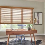 Budget Cordless Faux Wood Blinds - Woodgrain