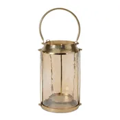 13"H Lantern - Iron/Glass