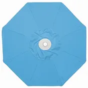 9 Foot Market Umbrella Caribbean Blue Suncrylic Fabric (737) Antique Bronze Pole (737AB23)