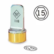 3/4″ Diameter Hexagon Circle Inspection Stamp