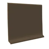 Flexco 4-in x 48-in Chocolate Thermoplastic Rubber Wall Base (Vinyl/Rubber Blend)