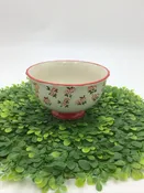 6" Red Floral Bowl