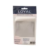 0.35 Mil Polypropylene Self-Sealing Cookie Bag - 3.5" x 3.5" 100 pack