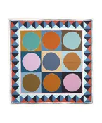 21x21 Dotted Silk Bandana - Denim Blue