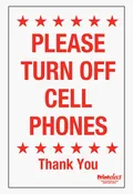 24" x 36" Please Turn Off Cell Phones Sign