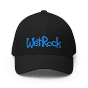 Embroidered Twill Cap Aqua/Teal (Blue) “WetRock” Logo. Structured (stiff front to hold it's shape)