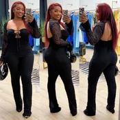 KELANI LACE JUMPER-black