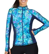 Spacefish Army Turtle Tie Dye Zip Up Rashguard