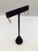 10k Yellow Gold Twisted Hoop 5/8" Vintage Earrings