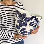Bali Toile Large Bee Bowl