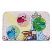 Sleeping Beauty Castle Three Good Fairies Stained Glass Zip Around Wallet