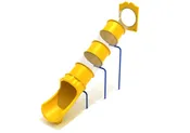 8 Foot Straight Tube Slide Slide and Mounts Only