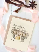 Howdy Baby Cowboy Western Baby Shower Boy Blank Card