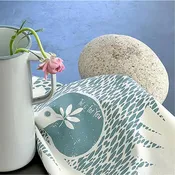 Dove Tea Towel — Handprinted Cotton