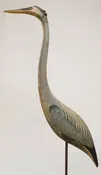 Lot 100: Life-Size Great Blue Heron Carving
