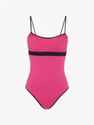 ACTIVE BEACH  costume intero in fucsia e nero