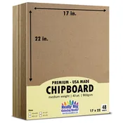 40 point Chipboard 17 x 22 – 48 Sheets