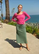 Sundry Academy Pencil Skirt in Loden