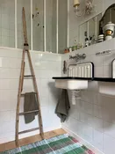 1800s Wood and Metal Primitive Wishbone Ladder