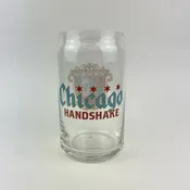 Chicago Handshake Beer Can Glass