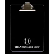 Etched Clear Coach Clipboard