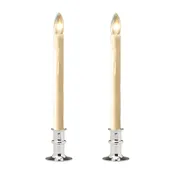 Adjustable Window Candle with Timer, Set of 2